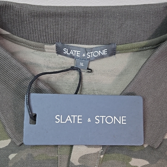 Slate & Stone Men's Cotton Camo Print Polo, Size XL ~ NWT - Picture 4 of 7